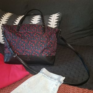 Red Floral Coach Hobo Bag